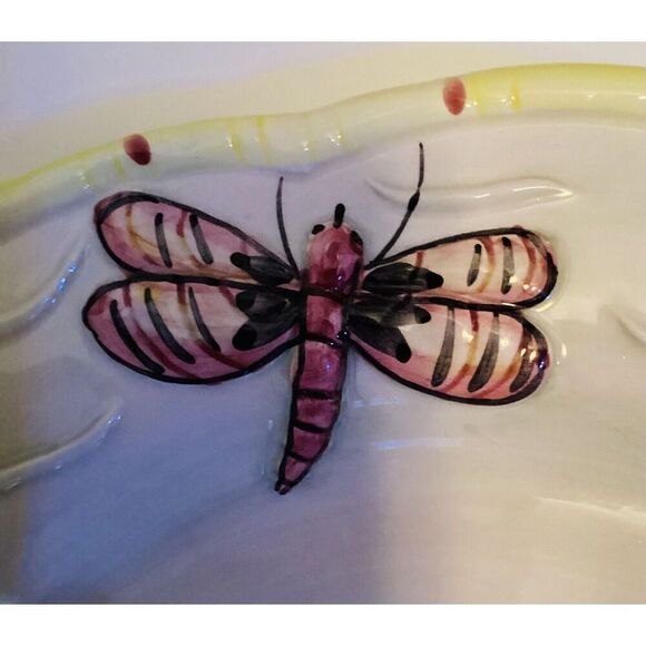 Essex Dragonflies Collection Portugal Round Scalloped Edge Dinner Plate 10” - Picture 6 of 6